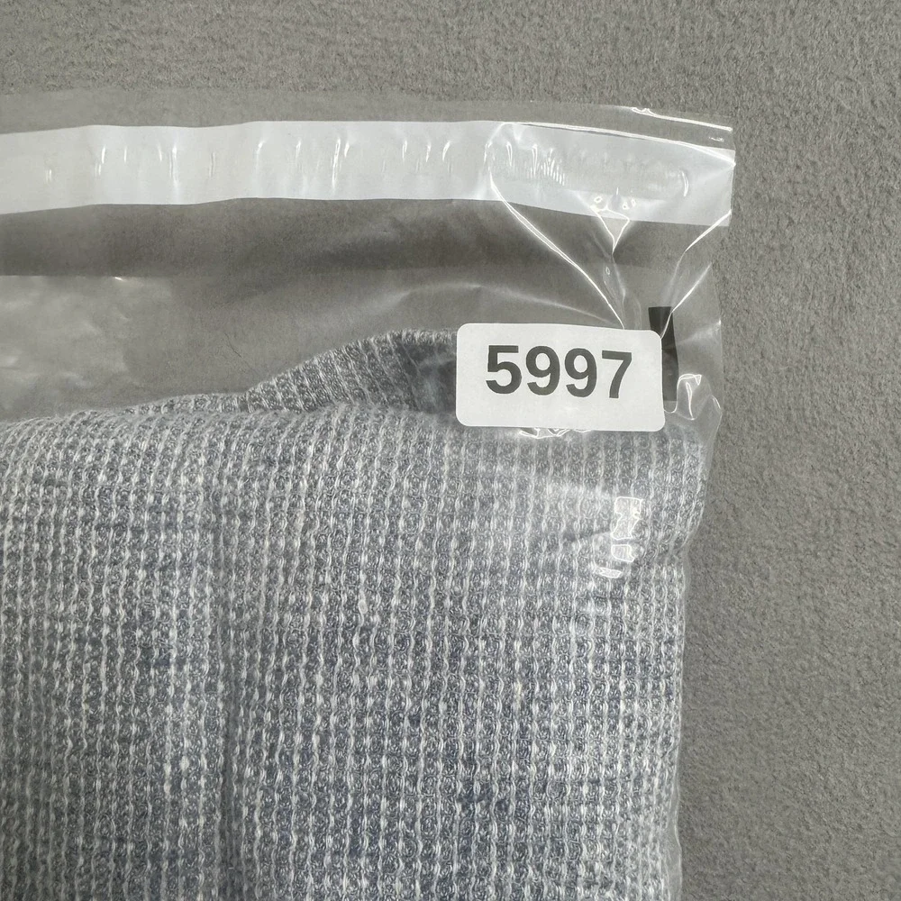 Pottery Barn Blue Waffle‎ Weave Pillow Shams Set 2 Standard